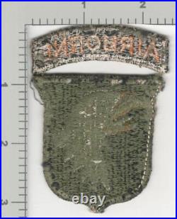 WW 2 US Army 101st Airborne Type 6 White Tongue Greenback Patch & Tab Inv# K3243