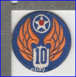 WW 2 US Army 10th Air Force Patch Inv# K0840
