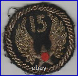 WW 2 US Army 15th Air Force Bullion Patch Inv# F058