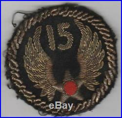 WW 2 US Army 15th Air Force Bullion Patch Inv# F058