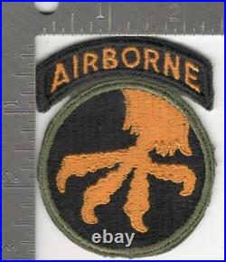 WW 2 US Army 17th Airborne Division Patch Attached Tab Inv# K0966