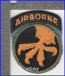 WW 2 US Army 17th Airborne Division Patch Attached Tab Inv# K0967
