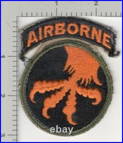 WW 2 US Army 17th Airborne Division Patch Attached Tab Inv# K4420