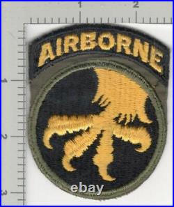 WW 2 US Army 17th Airborne Division Patch Attached Tab Inv# K4421
