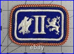 WW 2 US Army 2nd Corps Signal Orange & White Border Patch Inv# K2033