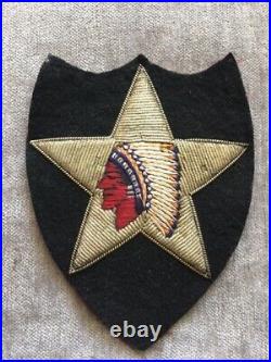 WW 2 US Army 2nd Infantry Division Bullion Felt Patch