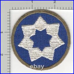 WW 2 US Army 7th Service Command OD Border Patch Inv# K3043