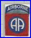 WW 2 US Army 82nd Airborne Division Blue Insert Patch Inv# K4389