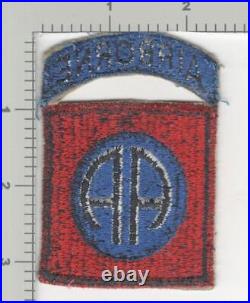 WW 2 US Army 82nd Airborne Division British Made Black Back Patch Inv# K2808