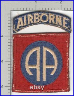 WW 2 US Army 82nd Airborne Division British Made Black Back Patch Inv# K4400