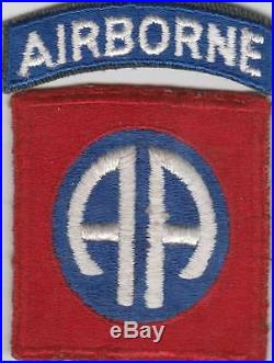 WW 2 US Army 82nd Airborne Division Greenback Patch and Tab Inv# JQ502