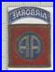 WW 2 US Army 82nd Airborne Greenback Large Patch & Tab Inv# K3241
