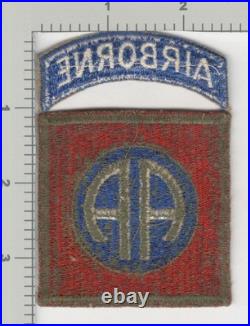 WW 2 US Army 82nd Airborne Greenback Large Patch & Tab Inv# K3241