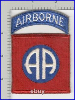 WW 2 US Army 82nd Airborne Greenback Large Patch & Tab Inv# K3241