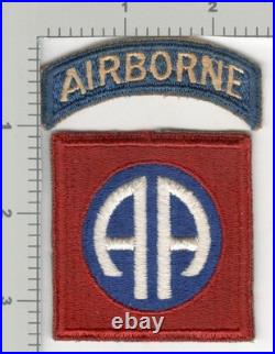 WW 2 US Army 82nd Airborne Greenback Patch & Tab Inv# K3240