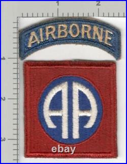 WW 2 US Army 82nd Airborne Greenback Patch & Tab Inv# K3240
