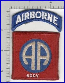 WW 2 US Army 82nd Airborne Greenback Patch & Tab Inv# K4397