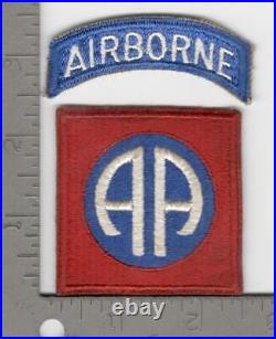 WW 2 US Army 82nd Airborne Greenback Patch & Tab Inv# N1943
