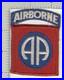 WW 2 US Army 82nd Airborne Ribbed Weave Patch & Attached Tab Inv# K4391