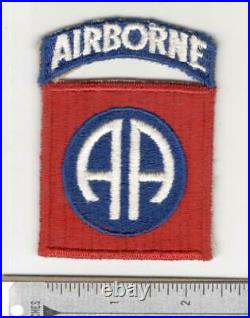 WW 2 US Army 82nd Airborne Ribbed Weave Patch & Attached Tab Inv# N289