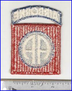 WW 2 US Army 82nd Airborne Ribbed Weave Patch & Attached Tab Inv# N289