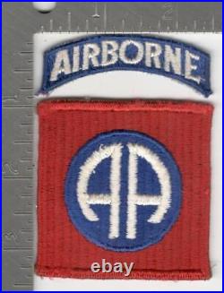 WW 2 US Army 82nd Airborne Ribbed Weave Patch & Correct Tab Inv# K0893