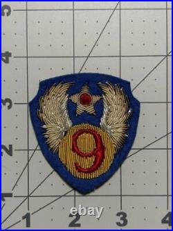 WW 2 US Army 9th Air Force Bullion Wool Patch Inv# K6553