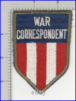 WW 2 US Army & AAF CBI China Burma India War Correspondent Patch Inv# K3470