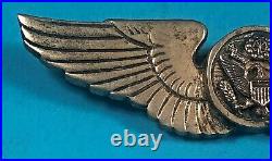 WW 2, US Army Air Corps Air Crew Silver Wing, CBI Made, No HM, VG Cond, #11
