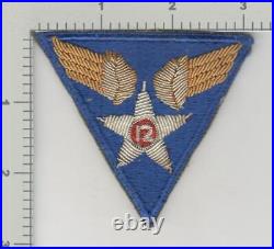 WW 2 US Army Air Force 12th Air Force Bullion Patch Inv# K3658