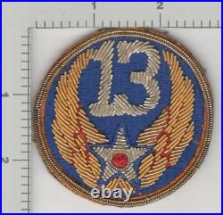 WW 2 US Army Air Force 13th Air Force Bullion Patch Inv# K3664