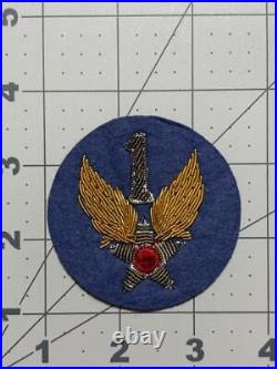 WW 2 US Army Air Force 1st Air Force Bullion Wool Patch Inv# K6539