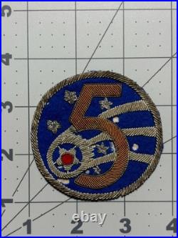 WW 2 US Army Air Force 5th Air Force Bullion Patch Inv# K6542