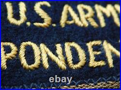 WW II Era OFFICIAL US ARMY CORRESPONDENT Patch JAPANESE MADE Occupation HANDMADE