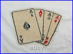 WW II US ARMY 152nd Engineers COMBAT CARDS PATCH Wool 4 Aces RARE