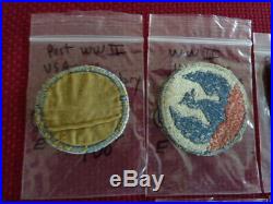 WW II US ARMY Unit Shoulder Patches (obscure units) group of 10