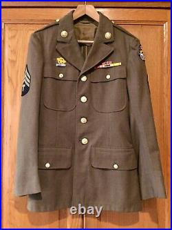 WW II US Army 5th Air Force Uniform Jacket Pacific Campaign Ribbons Patches