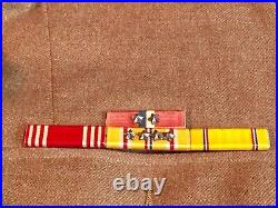 WW II US Army 5th Air Force Uniform Jacket Pacific Campaign Ribbons Patches