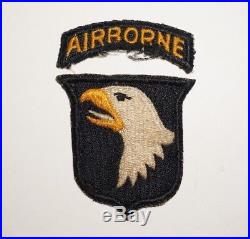 White Tongue 101st Airborne Division Patch With Tab WWII US Army P5582