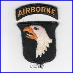 White Tongue WW 2 US Army 101st Airborne Division Patch & Tab Inv# E979