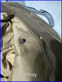 World War II Decorated Wool Army Jacket With Patches, Pins, Buttons & Tie 37R