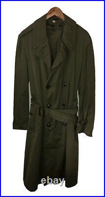 World War II US Army 8th Infantry Division Olive Rain Overcoat Medium Regular