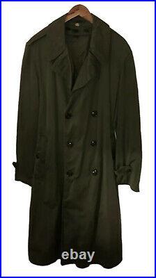 World War II US Army 8th Infantry Division Olive Rain Overcoat Medium Regular