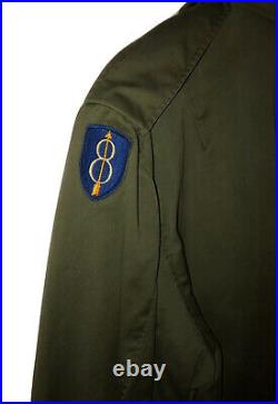 World War II US Army 8th Infantry Division Olive Rain Overcoat Medium Regular