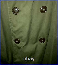 World War II US Army 8th Infantry Division Olive Rain Overcoat Medium Regular