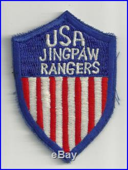 Ww2 Era Post War Us Army Jingpaw Rangers Cut Edge Snow Back Insignia Patch Wwii