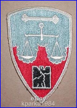 Ww2 Era Us Army Nuremberg District War Crimes Insignia Patch