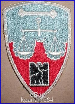 Ww2 Era Us Army Nuremberg District War Crimes Insignia Patch