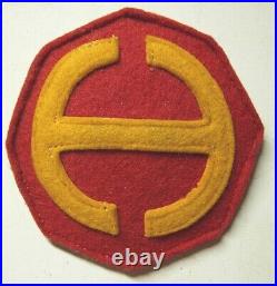 Ww2 Felt Hawaiian Department Us Army Shoulder Patch On Metal Frame