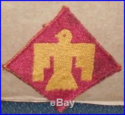 Ww2 U. S. Army 45th Division Woven Italian Made Patch -very Rare